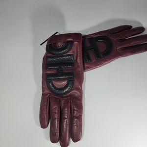 New cheap and chic moschino leather gloves size 7